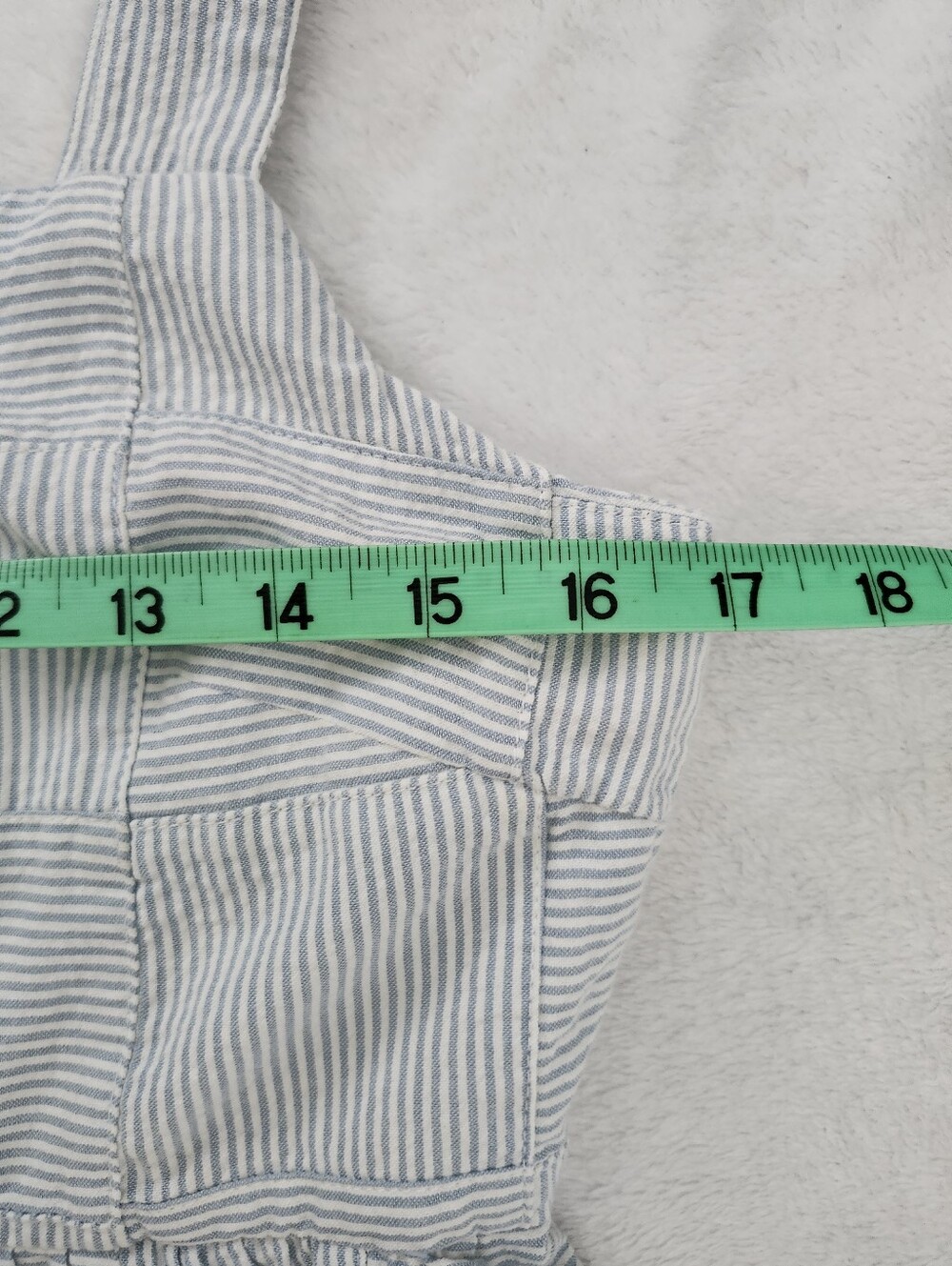 MADEWELL Seersucker Patchwork Tiered Midi Cotton Dress Sz 8 Cottagecore Coastal - Picture 11 of 15